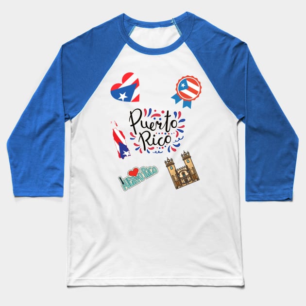 I love peurto Rico _peurto Rico flag Baseball T-Shirt by Grun illustration 